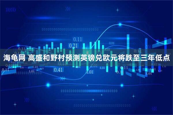 海龟网 高盛和野村预测英镑兑欧元将跌至三年低点