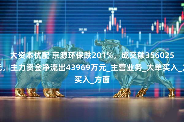 大资本优配 京源环保跌201%,成交额356025万元,主力资金净流出43969万元_主营业务_大单买入_方面